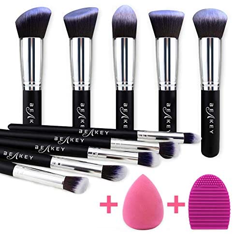 BEAKEY set di pennelli trucco Premium synthetic Kabuki fondazione cipria… BEAKEY set di pennelli trucco Premium synthetic Kabuki fondazione cipria...