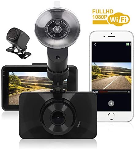 FREESOO WIFI Telecamera Per Auto Doppia Lente Davanti e Dietro FREESOO WIFI Telecamera Per Auto Doppia Lente Davanti e Dietro Dashcam con...