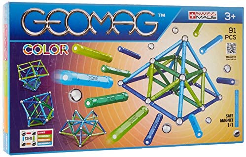 Geomag- Color Gioco di Costruzione con Sfere e Barrette, Multicolore, Geomag- Color Gioco di Costruzione con Sfere e Barrette, Multicolore, 91...