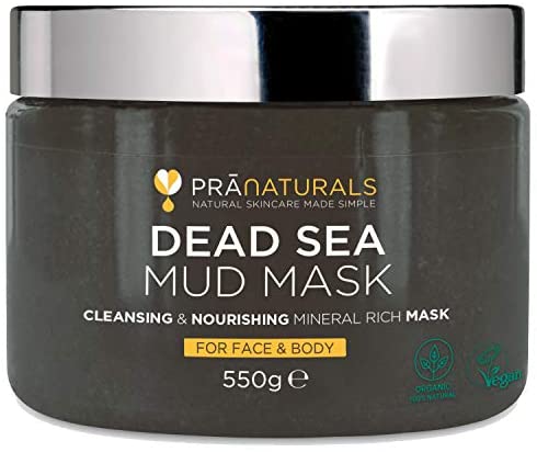 PraNaturals Maschera ai fanghi del Mar Morto 550g, 100% Naturale, PraNaturals Maschera ai fanghi del Mar Morto 550g, 100% Naturale, Ricca di...