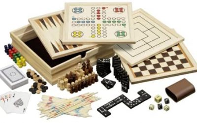 Philos 3099 – Set di giochi da tavolo in legno, 10 combinazioni di giochi,…