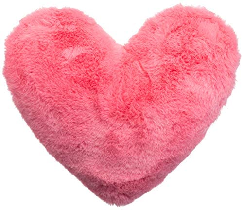 Brandsseller - Cuscino a forma di cuore, in peluche, ca. 40 x 30 cm, rosa.,...