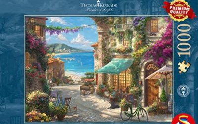 Schmidt Spiele- Thomas Kinkade, Café alla Riviera Italiana, Puzzle da 1000…