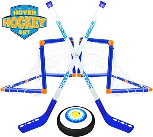 TwobeFit Hover Set da Hockey, 2 Goal Giocattoli per Bambini - Pallone da...