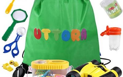 UTTORA Binocolo Bambini, 17 in 1 Giochi di Avventura per Bambini Telescopi…