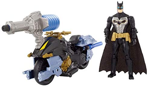 Batman FVY26 Missions Air Power Blast Attack/Bat Cycle Figure e giocattolo...