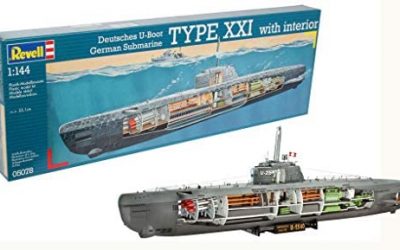 Revell- U-Boot Tipo XXI Kit di Modello, Scala 1:144, Multicolore, 05078