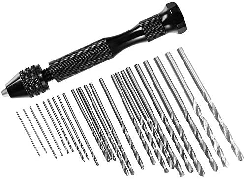 Finegood 25 pz pin Vise Hand drill bit, 24 pz micro mini Finegood 25 pz pin Vise Hand drill bit, 24 pz micro mini Twist drill bit...