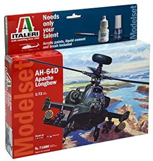 Italeri 71080 - Model Set: Ah-64d Apache Longbow 1/72 Model Kit  Scala 1:72