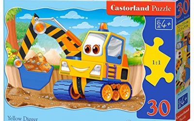 Castorland B-03464 – Escavatore Giallo – Puzzle per Bambini 30 Pezzi