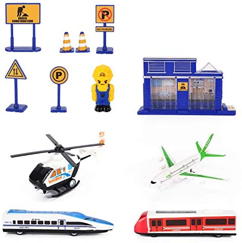 Herefun Mini Giocattolo Auto Set, Tirare Indietro Veicoli Macchinine, Aereo...