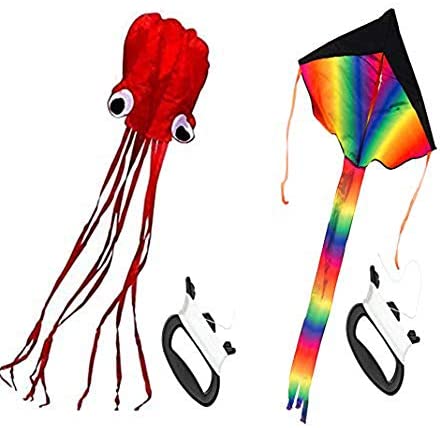 Mayco Bell Confezione da 2 aquiloni - Aquilone Arcobaleno Grande e Aquilone...