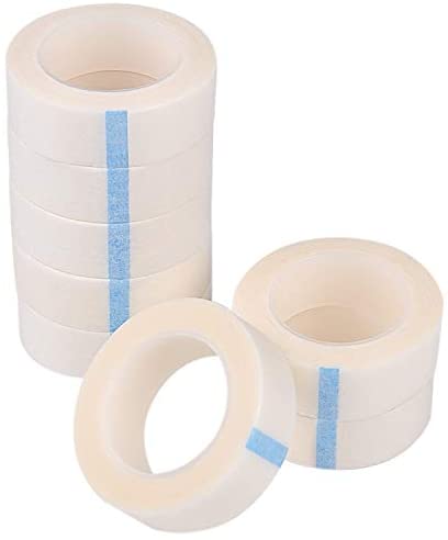 TUPARKA 8 rotoli nastro adesivo per ciglia nastro adesivo bianco per...