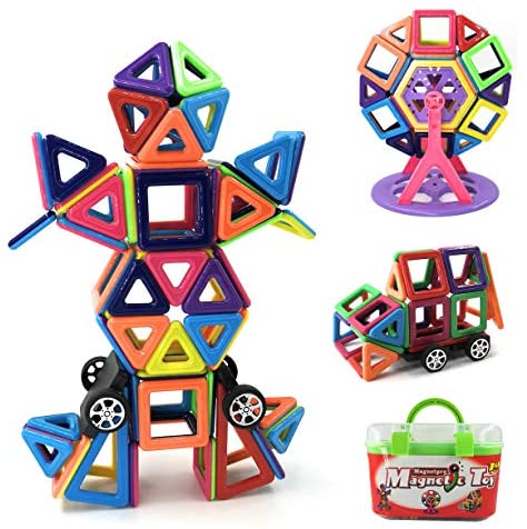 Magnetico Costruzione Blocchi Bambini 108 Pezzi Giocattoli magnetici,...