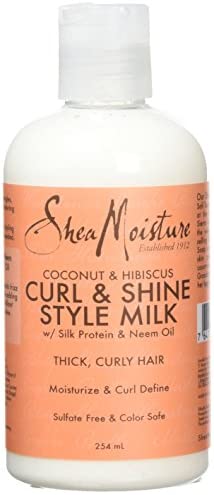 Shea Moisture – Latte lucidante e modellante per ricci, a Shea Moisture - Latte lucidante e modellante per ricci, a base di cocco e...