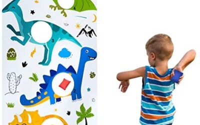 WERNNSAI Giochi di Lancio di Dinosauro con 3 Sacchi di Fagioli in Nylon -…
