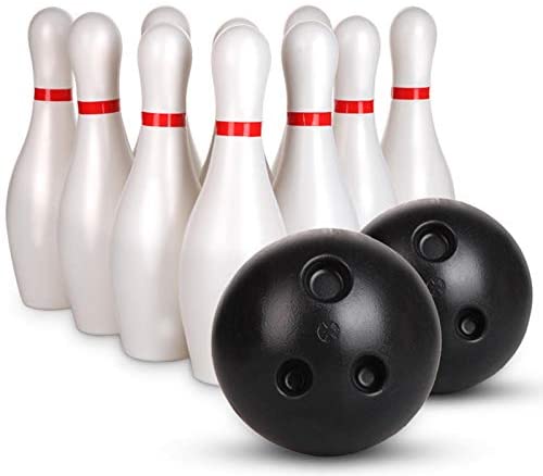 POHOVE Set da bowling per bambini, 12 pezzi, con 10 spille bianche...