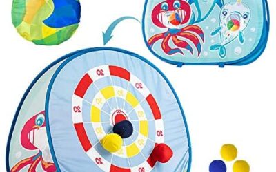 AINOLWAY – Pouf per bambini 3 4 5, motivo squalo a tema su entrambi i lati,…
