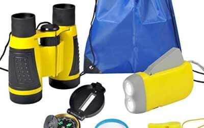 6Pcs Adventure Set per bambini, Binocolo per bambini, Torcia a manovella,…