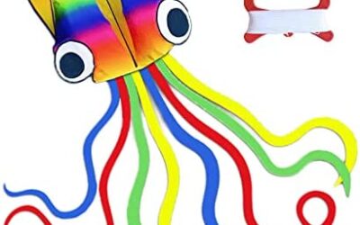 VIKSAUN Enorme arcobaleno morbido polpo aquilone per bambini e audlts…