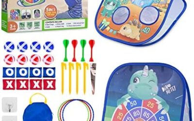 5 in 1 Giochi da Esterno per Bambini 3-6Anni Gioco di Lancio di Sacchi di…
