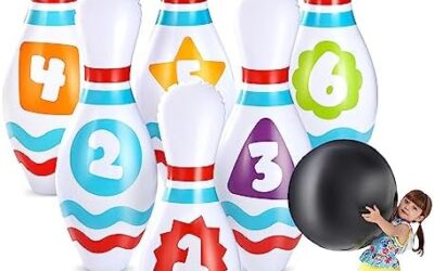 JOYIN Set da Bowling Gonfiabile Gigante per Bambini e Adulti Riunione Gioco…