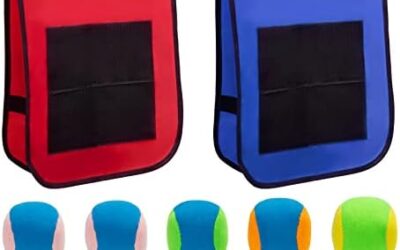 MoonSing Dodgeball Gilet da Gioco, 2 Gilet Bersaglio Appiccicosi con 10…