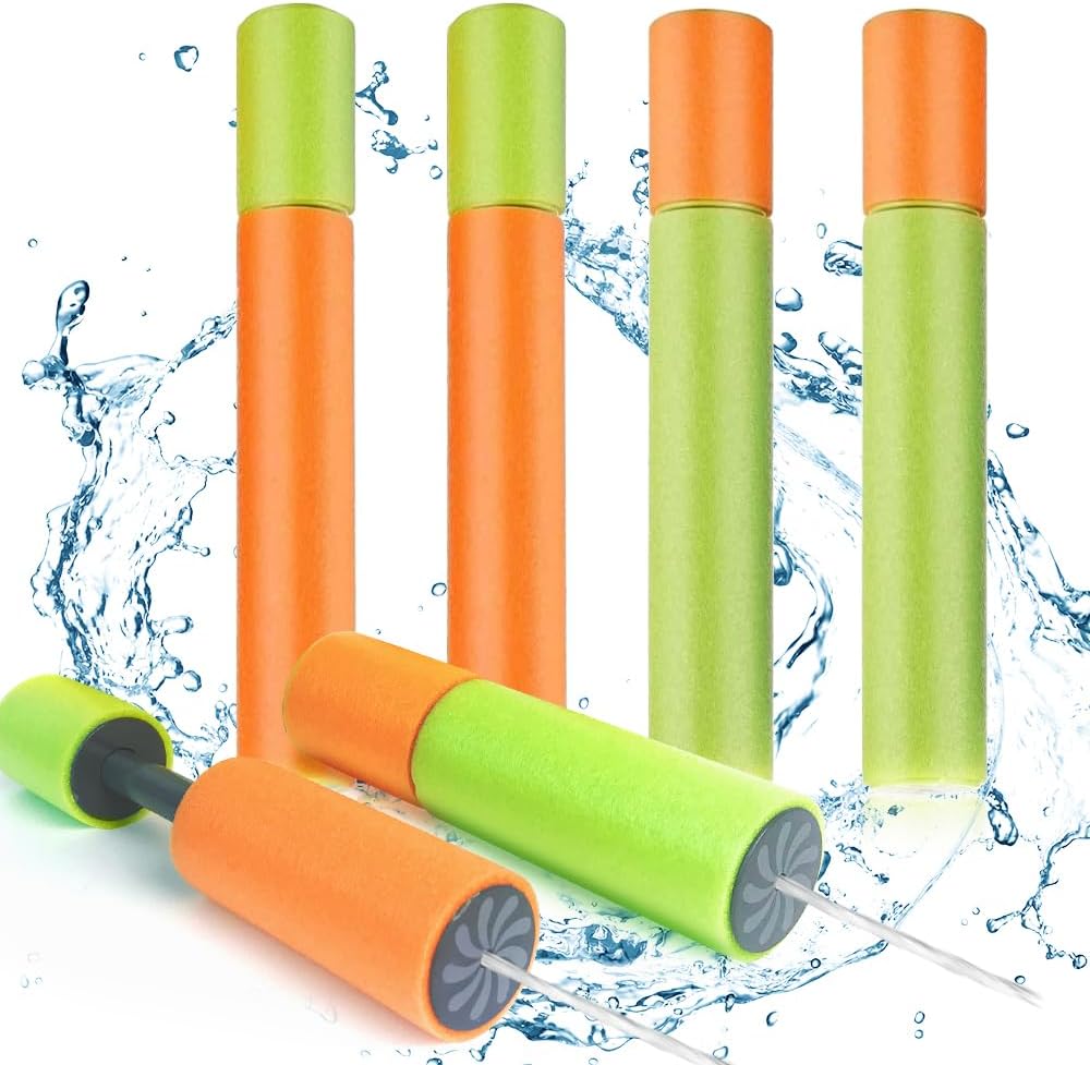mizikuu 6 Pezzi Pistola ad Acqua, Pistola Acqua Giocattolo Schiuma Water...